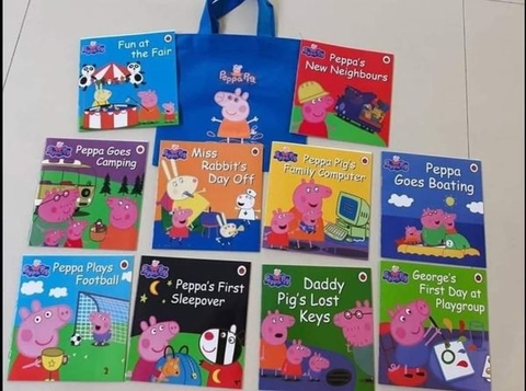Bộ Peppa Pig 10 quyển túi vải