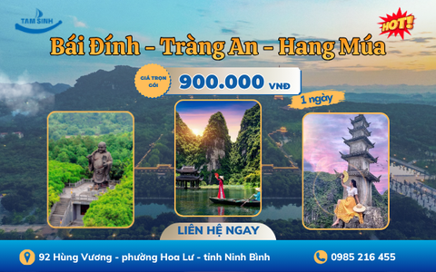Bái Đính - Tràng An - Hang Múa | Tour Ninh Bình 1 ngày