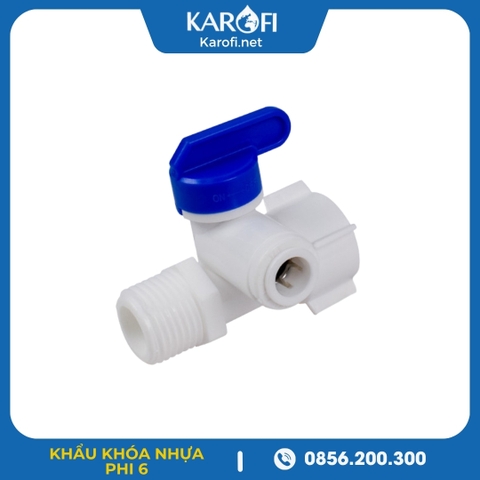 Bộ Khẩu Khóa Đúc Liền Khối Nhựa Chia Nước Đầu Vào Phi 6