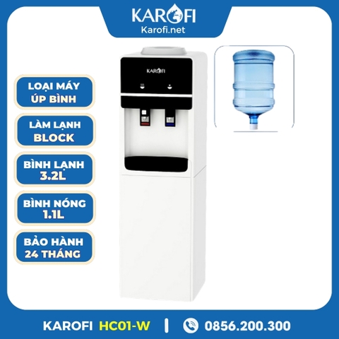 Cây Nước Nóng Lạnh Úp Bình Karofi HC01-W