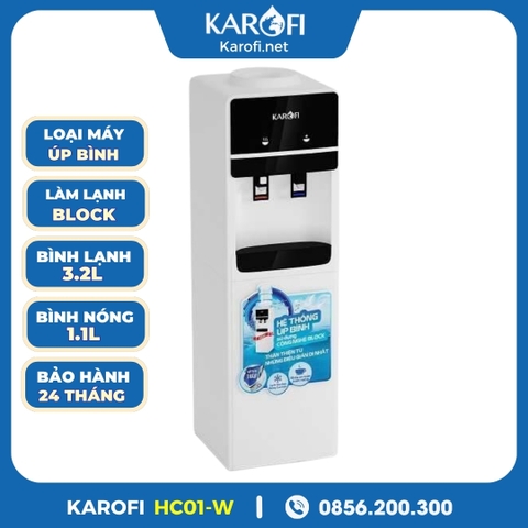 Cây Nước Nóng Lạnh Úp Bình Karofi HC01-W