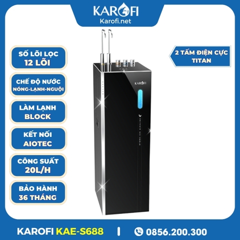 Máy Lọc Nước Hydro-Ion Kiềm Nóng Lạnh Karofi KAE-S688