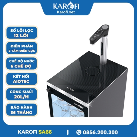 Máy Lọc Nước Nóng Lạnh Hydro-ion Kiềm Karofi DIAMOND SA66