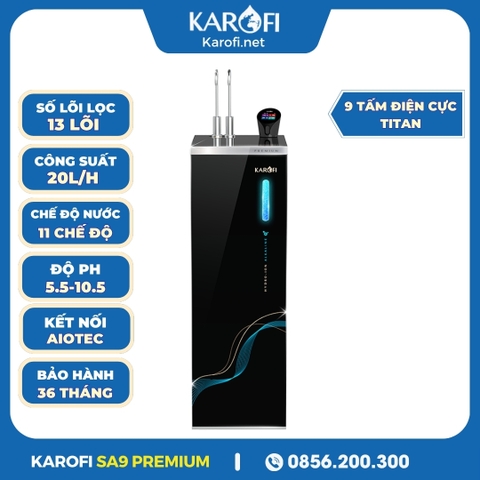 Máy Lọc Nước Nóng Lạnh Hydro-Ion Kiềm Karofi SA9 Premium