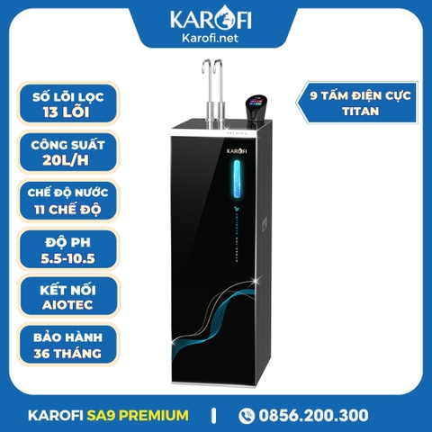 Máy Lọc Nước Nóng Lạnh Hydro-Ion Kiềm Karofi SA9 Premium