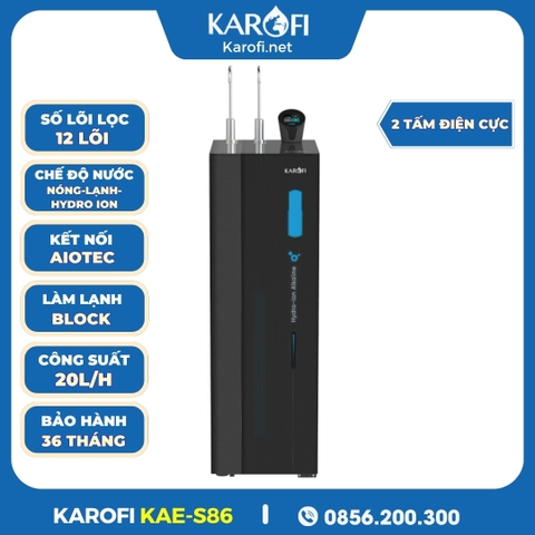 Máy Lọc Nước Nóng Lạnh Hydro-Ion Kiềm Karofi KAE-S86