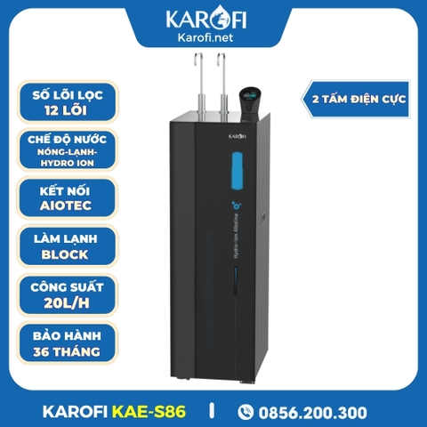 Máy Lọc Nước Nóng Lạnh Hydro-Ion Kiềm Karofi KAE-S86