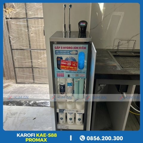 Máy Lọc Nước Nóng Lạnh Hydro-Ion Kiềm Karofi KAE-S88 Promax