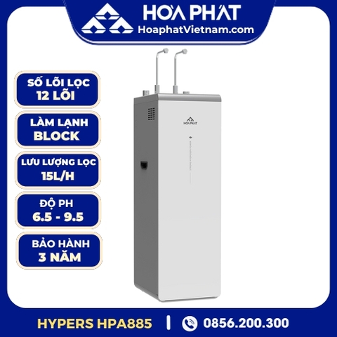 Máy lọc nước Hòa Phát Hydrogen ion kiềm RO nóng lạnh HyperS HPA885