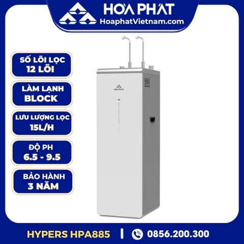 Máy lọc nước Hòa Phát Hydrogen ion kiềm RO nóng lạnh HyperS HPA885