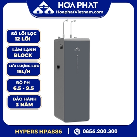 Máy lọc nước Hòa Phát Hydrogen ion kiềm RO nóng lạnh HyperS HPA886