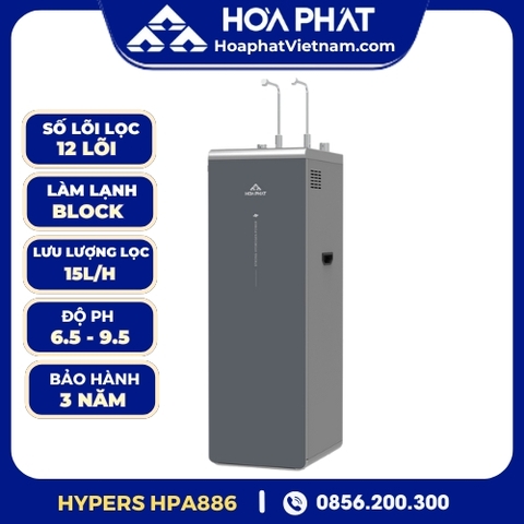 Máy lọc nước Hòa Phát Hydrogen ion kiềm RO nóng lạnh HyperS HPA886