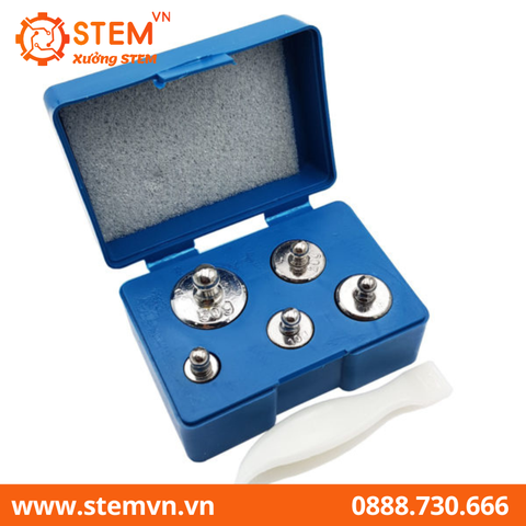 Hộp 5 quả cân chuẩn dùng cân chỉnh cảm biến loadcell