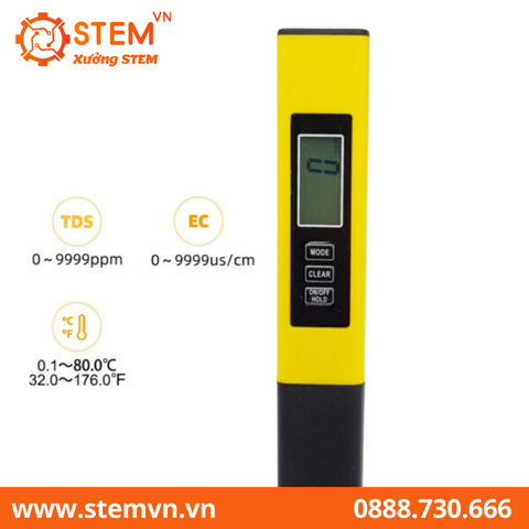 Bút kiểm tra chất lượng nước TDS - EC và nhiệt độ của nước 3 trong 1
