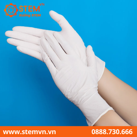 Găng Tay Y Tế Nitrile Không Bột Màu Trắng Size M