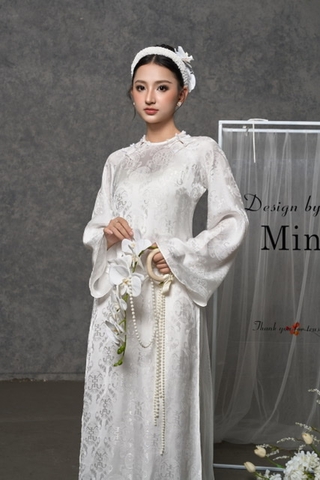 Áo dài trắng xuông 20