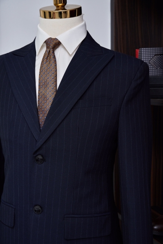 Vest xanh kẻ 2 cúc