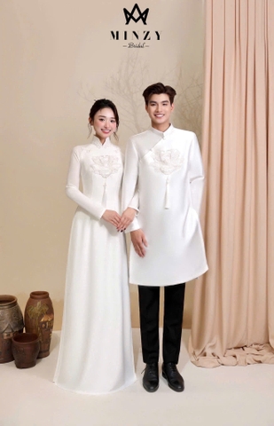 Áo dài cặp trắng 39