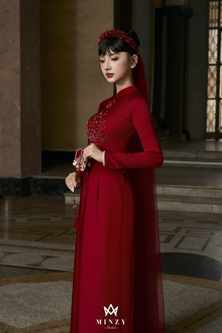 Áo dài nữ đỏ 17