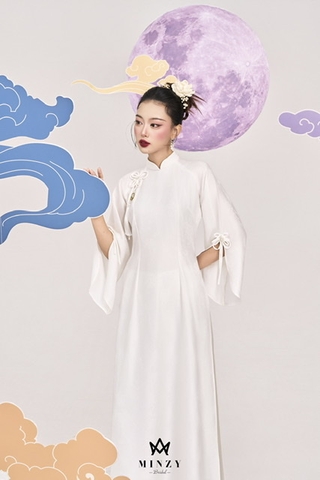 Áo dài nữ trắng 16