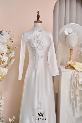 Áo dài cặp trắng 26