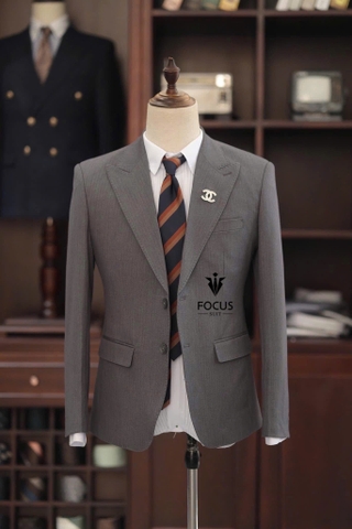 Vest xám 2 cúc 1