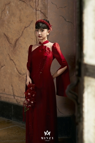 Áo dài nữ đỏ 10