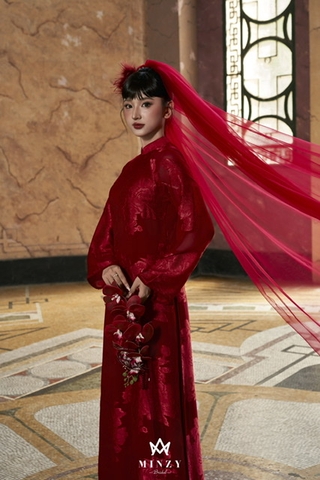 Áo Dài nữ đỏ 13