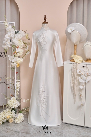 Áo dài cặp trắng 26
