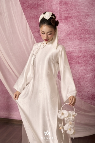 Áo dài cặp  trắng 55