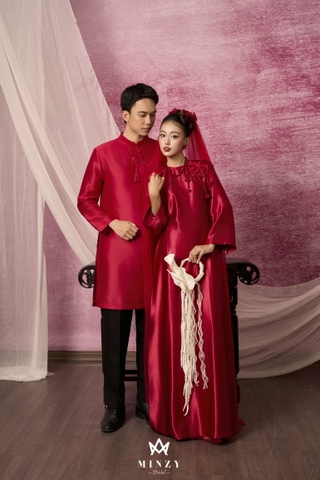 Áo dài cặp  đỏ 47