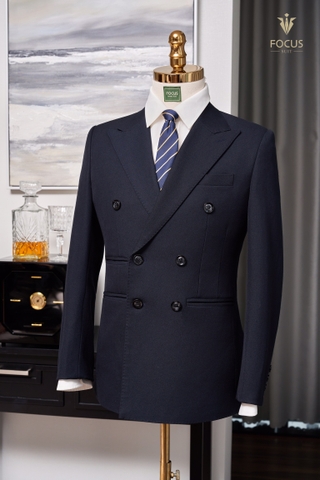 Vest xanh đen đột chỉ 6 cúc