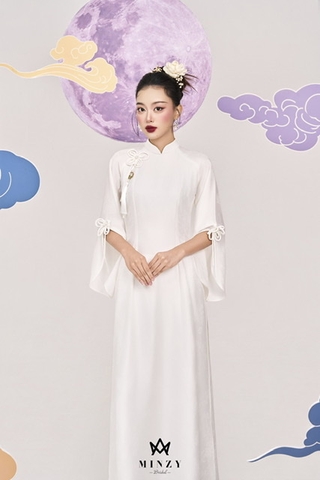 Áo dài nữ trắng 16