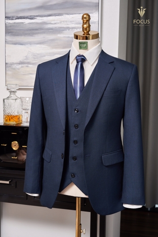 Vest xanh đột đột chỉ 2 cúc
