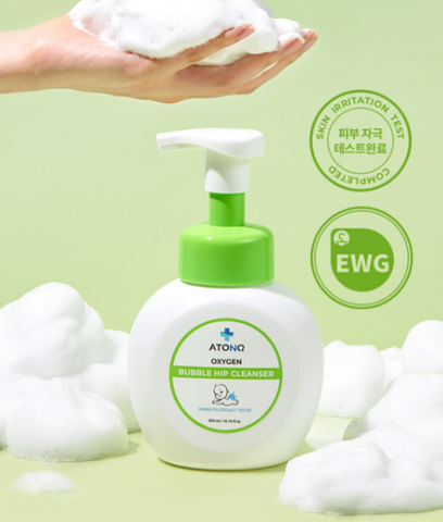 BỌT RỬA MÔNG/ VÙNG KÍN OXYGEN BUBBLE HIP CLEANSER CHO BÉ TỪ 3M+ - ATONO2