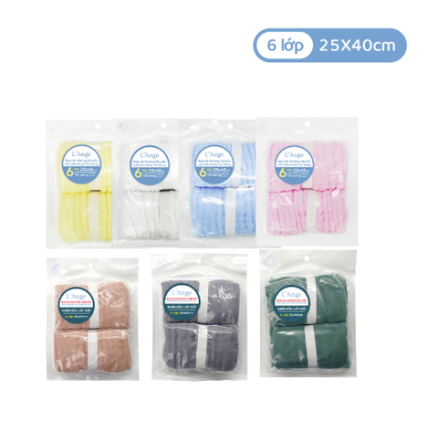 KHĂN SỮA/KHĂN LÓT ĐẦU/KHĂN LAU MẶT/KHĂN YẾM VẢI BÔNG 9 LỚP (SET 2 CÁI) - L'ANGE