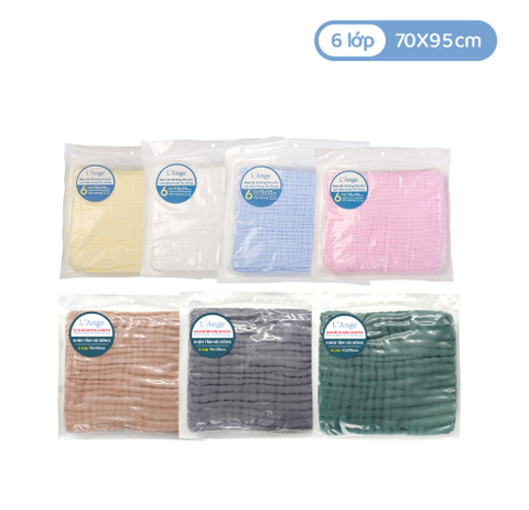KHĂN TẮM/KHĂN QUẤN/ CHĂN ĐẮP VẢI BÔNG 6 LỚP 70X95CM- L'ANGE