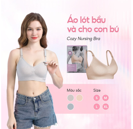 ÁO LÓT BẦU VÀ CHO CON BÚ COZY KHÔNG GỌNG - SHAPEE