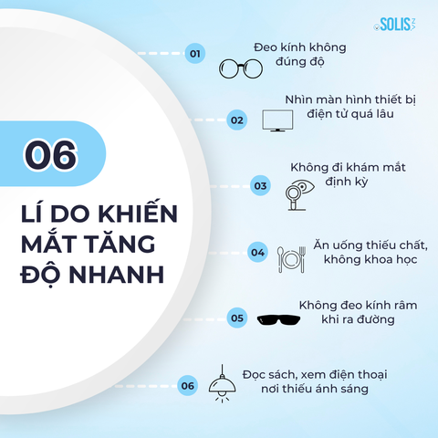 Những lý do khiến mắt tăng độ nhanh chóng 