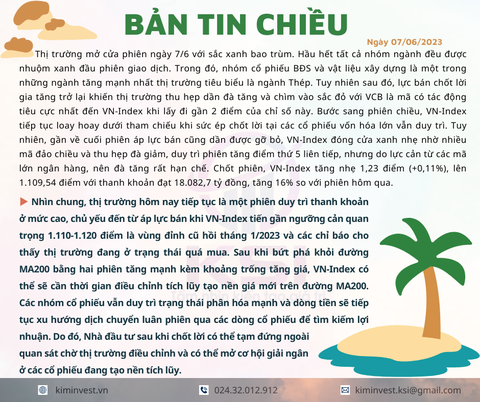 Bản tin thị trường ngày 07/06/2023