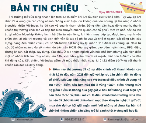 Bản tin thị trường ngày 08/06/2023