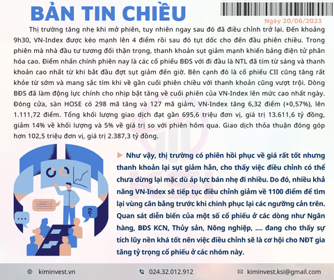 Bản tin thị trường ngày 20/06/2023