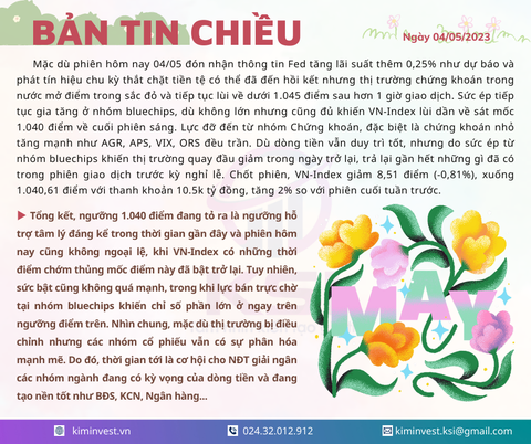 Bản tin thị trường ngày 04/05/2023