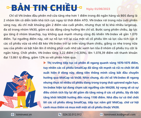 Bản tin thị trường ngày 01/06/2023