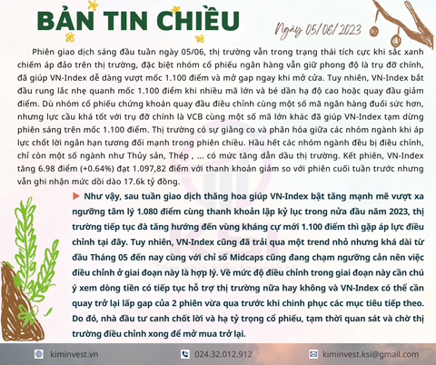 Bản tin thị trường ngày 05/06/2023