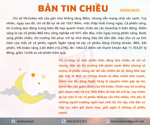 Bản tin thị trường ngày 25/05/2023