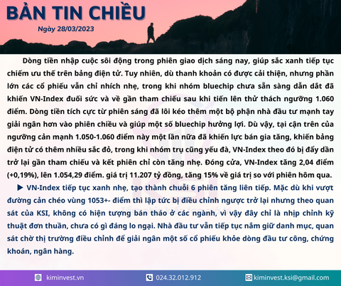 Bản tin thị trường ngày 28/03/2023