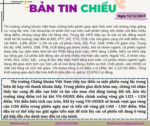 Bản tin thị trường ngày 12/12/2023