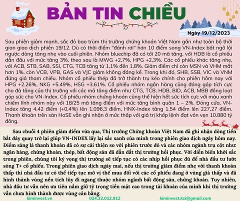 Bản tin thị trường ngày 19/12/2023