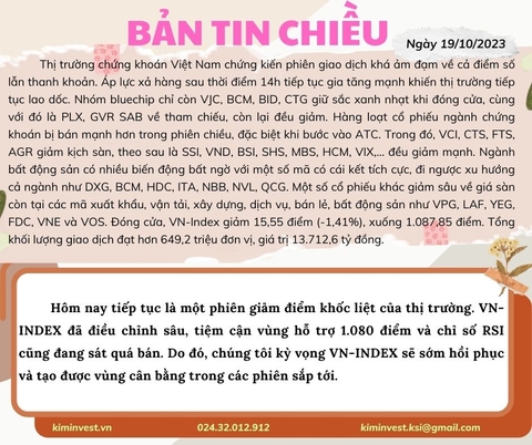 Bản tin thị trường ngày 19/10/2023
